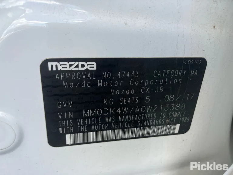 2017 Mazda CX-3 Used VIN MM0DK4W7A0W213388 – trunk area