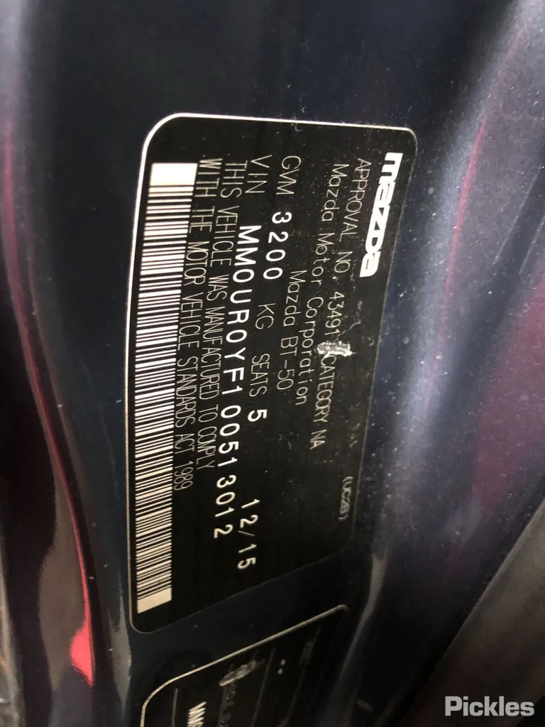 2015 Mazda BT-50 Used VIN MM0UR0YF100513012 – undercarriage