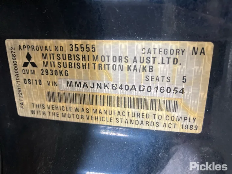 2010 Mitsubishi Triton Damaged VIN MMAJNKB40AD016054 – photo 20