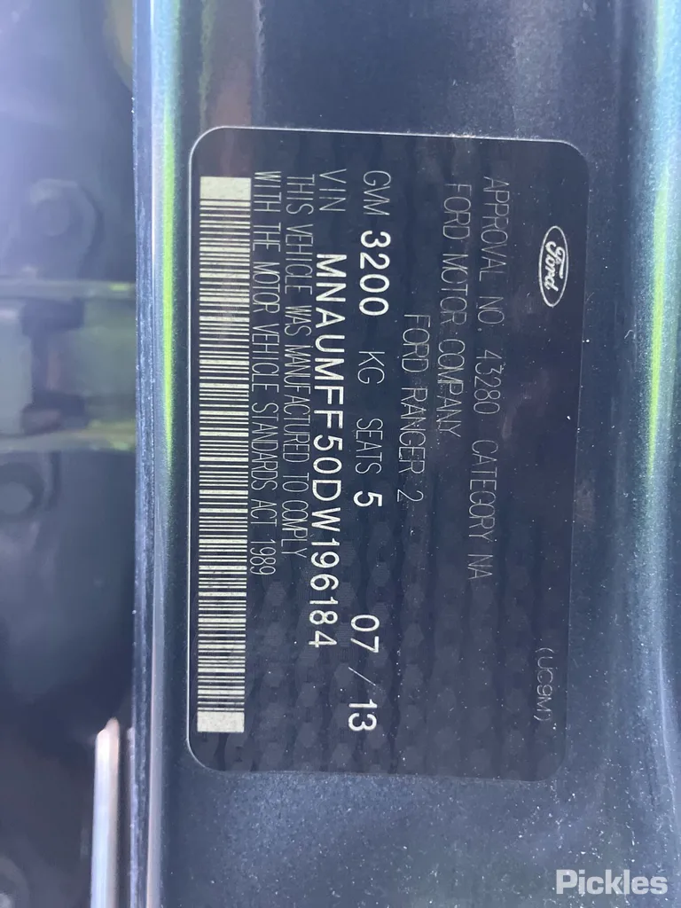 2013 Ford Ranger Used VIN MNAUMFF50DW196184 – dashboard