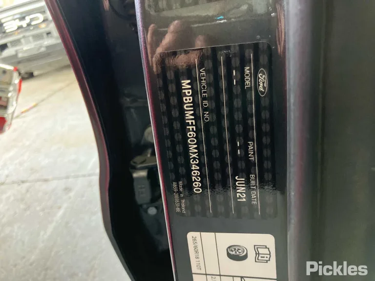 2021 Ford Ranger Damaged VIN MPBUMFF60MX346260 – dashboard