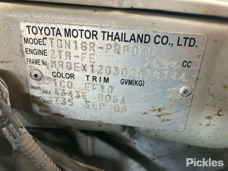 2008 Toyota Hilux Used VIN MR0EX12G302018144 – photo 24 2008 Toyota Hilux Used VIN MR0EX12G302018144 – photo 24
