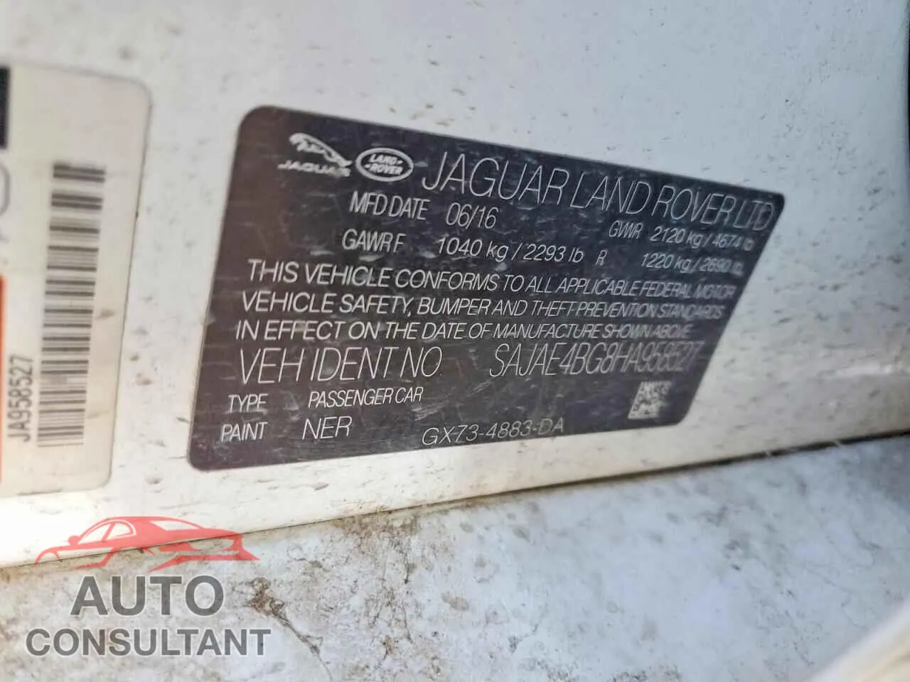 2017 JAGUAR XE Damaged VIN SAJAE4BG8HA958527 – photo 12