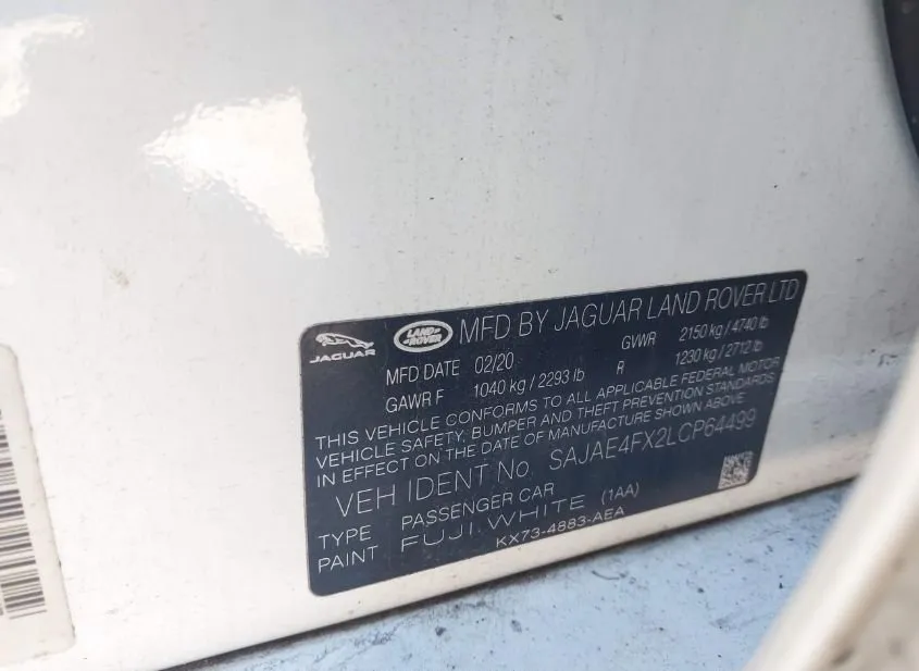 2020 JAGUAR XE Used VIN SAJAE4FX2LCP64499 – photo 12