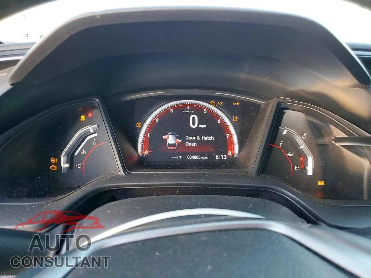 2019 HONDA CIVIC Damaged VIN SHHFK7H41KU210629 – trunk area
