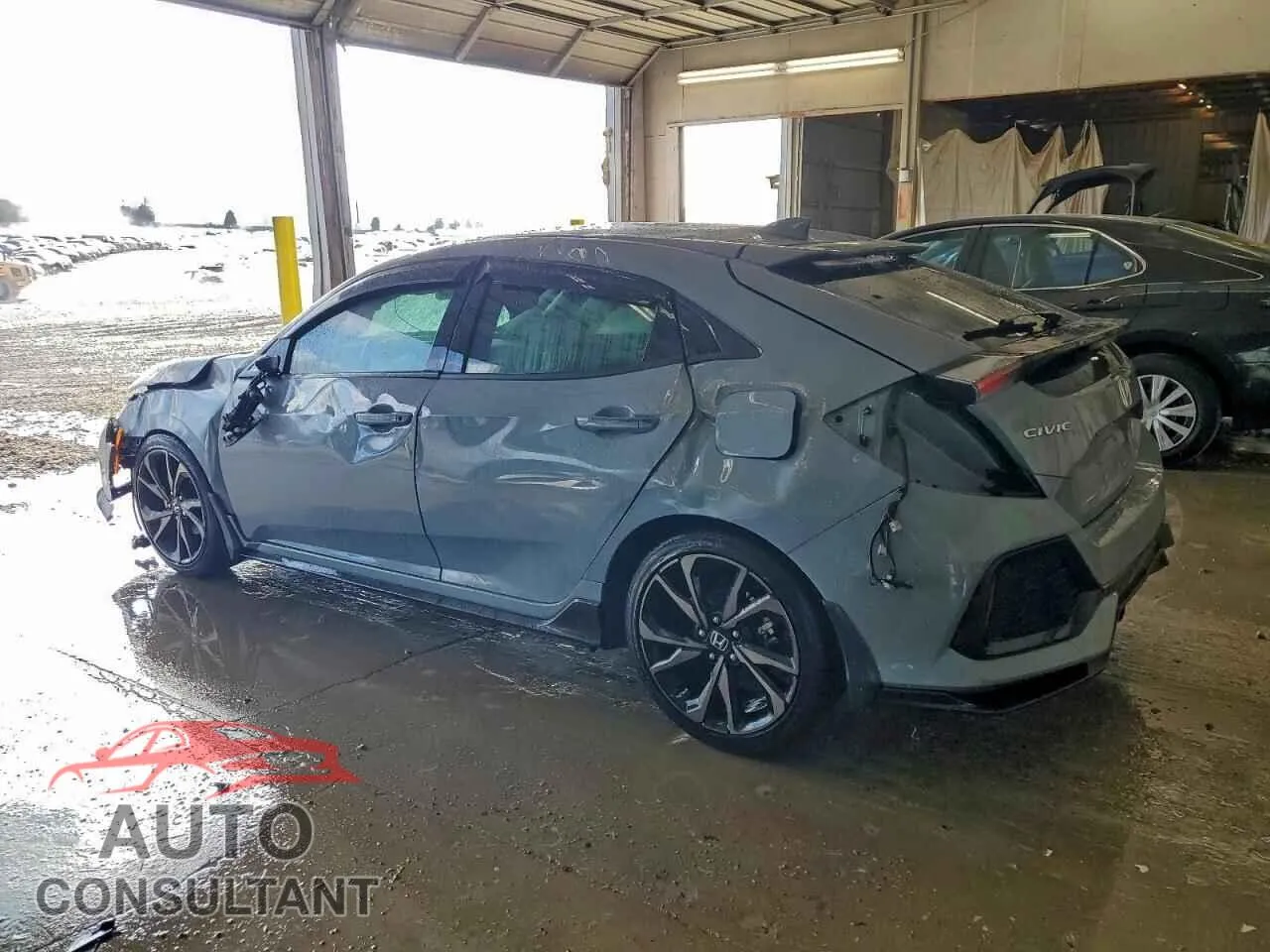 2019 HONDA CIVIC Damaged VIN SHHFK7H42KU216102 – rear exterior