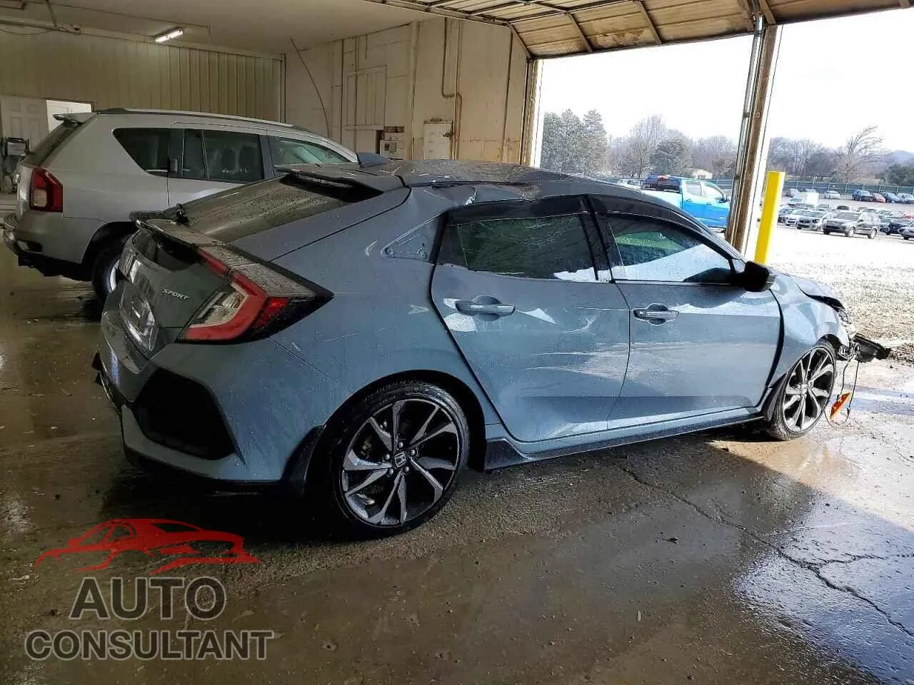 2019 HONDA CIVIC Damaged VIN SHHFK7H42KU216102 – side profile