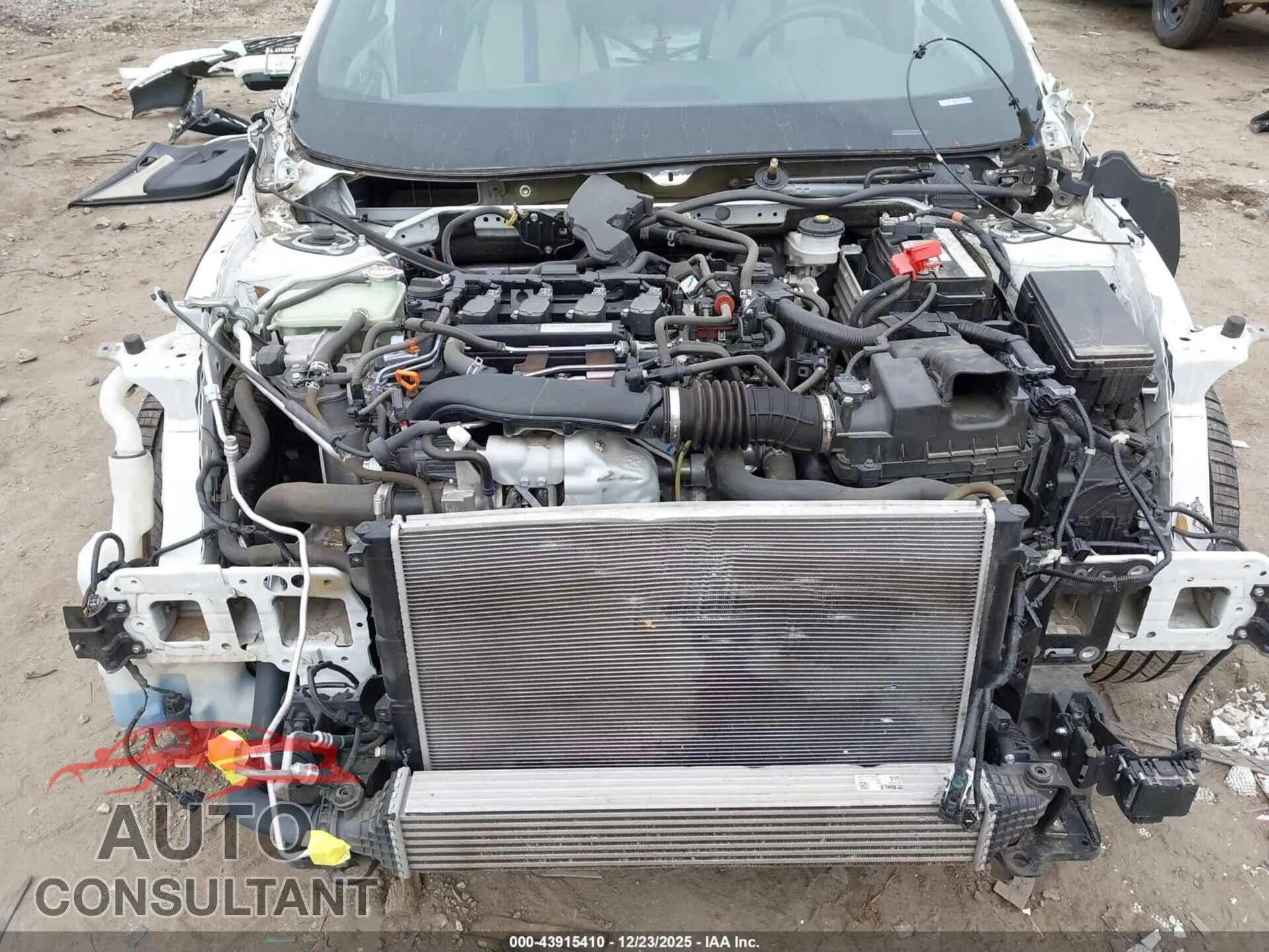 2019 HONDA CIVIC Damaged VIN SHHFK7H99KU229232 – engine bay