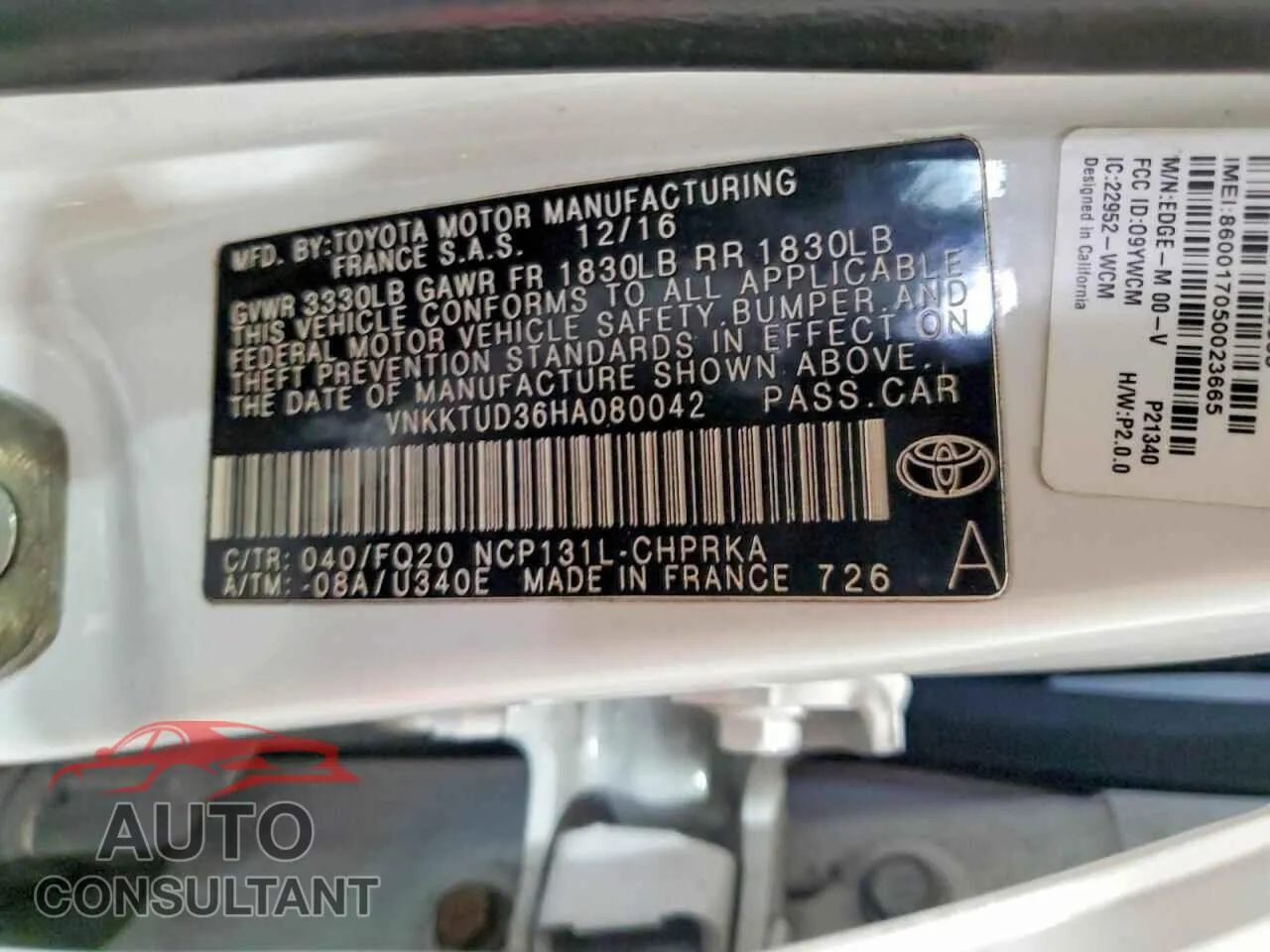 2017 TOYOTA YARIS Used VIN VNKKTUD36HA080042 – photo 13