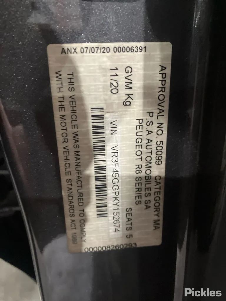 2020 Peugeot 508 Used VIN VR3F45GGPKY152674 – dashboard