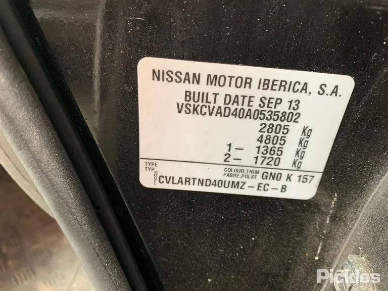 2013 Nissan Navara Used VIN VSKCVAD40A0535802 – engine bay
