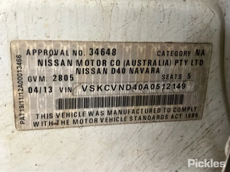 2013 Nissan Navara Used VIN VSKCVND40A0512149 – photo 11