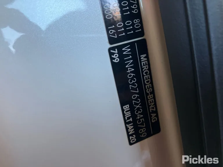 2020 Mercedes-Benz G-Class Damaged VIN W1N4632762X345789 – odometer reading