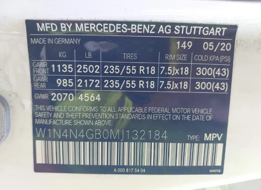 2021 MERCEDES-BENZ GLA-Class Used VIN W1N4N4GB0MJ132184 – engine bay 2021 MERCEDES-BENZ GLA-Class Used VIN W1N4N4GB0MJ132184 – engine bay