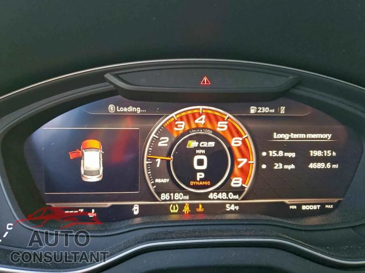 2019 AUDI SQ5 Damaged VIN WA1C4AFY2K2009157 – trunk area