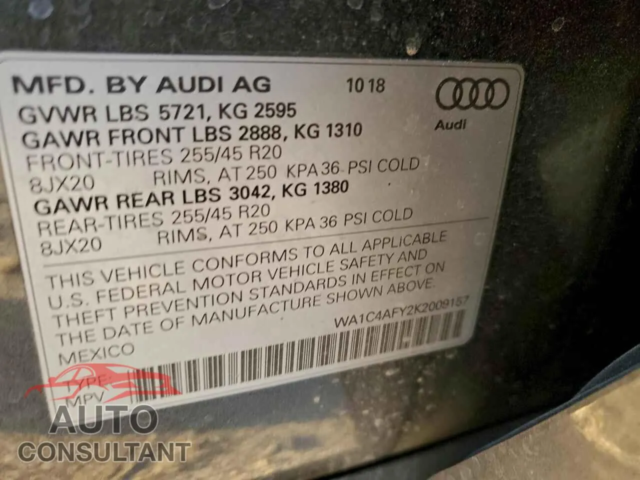 2019 AUDI SQ5 Damaged VIN WA1C4AFY2K2009157 – photo 13