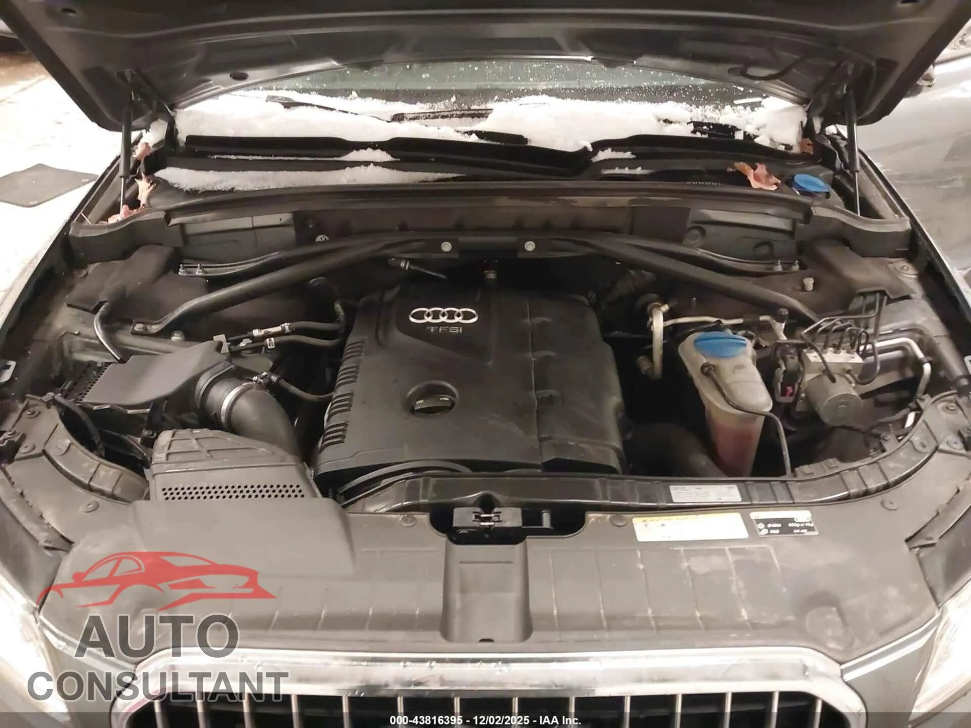 2016 AUDI Q5 Damaged VIN WA1L2AFPXGA073103 – odometer reading