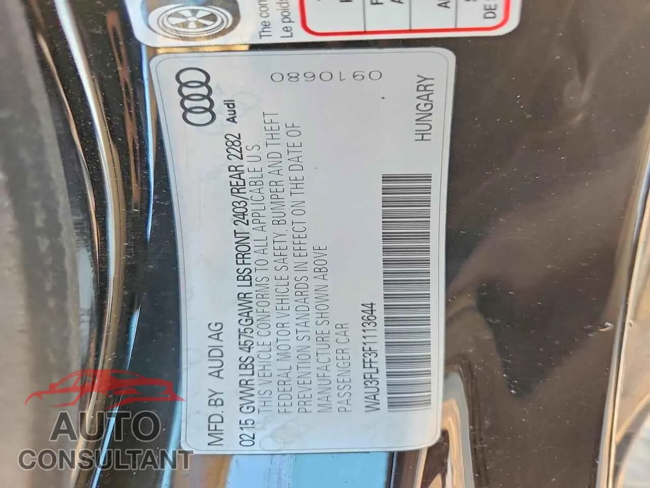 2015 AUDI A3 Damaged VIN WAU3FLFF3F1113644 – photo 12