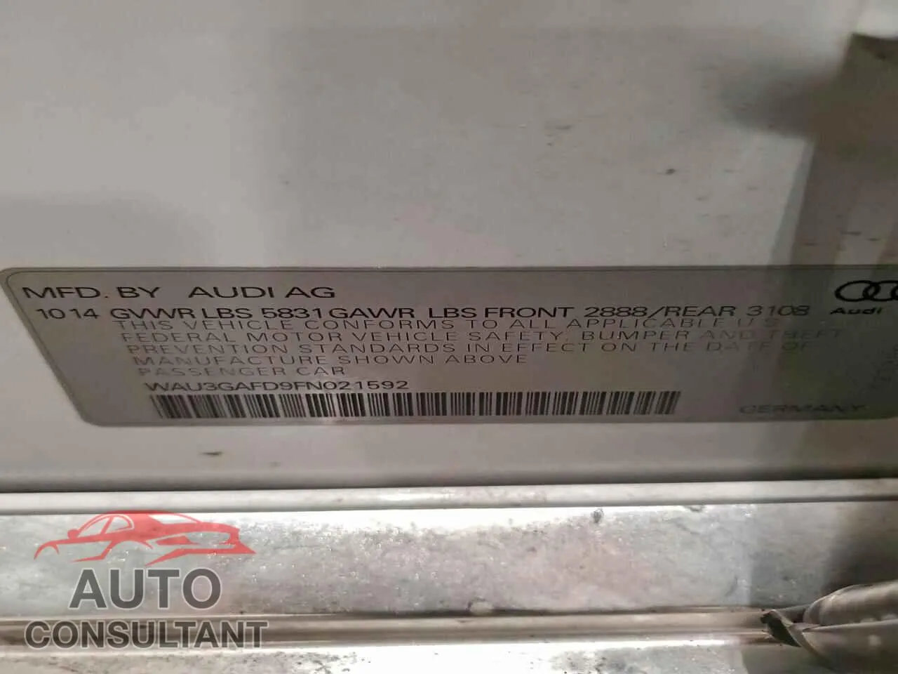 2015 AUDI A8 Damaged VIN WAU3GAFD9FN021592 – photo 12