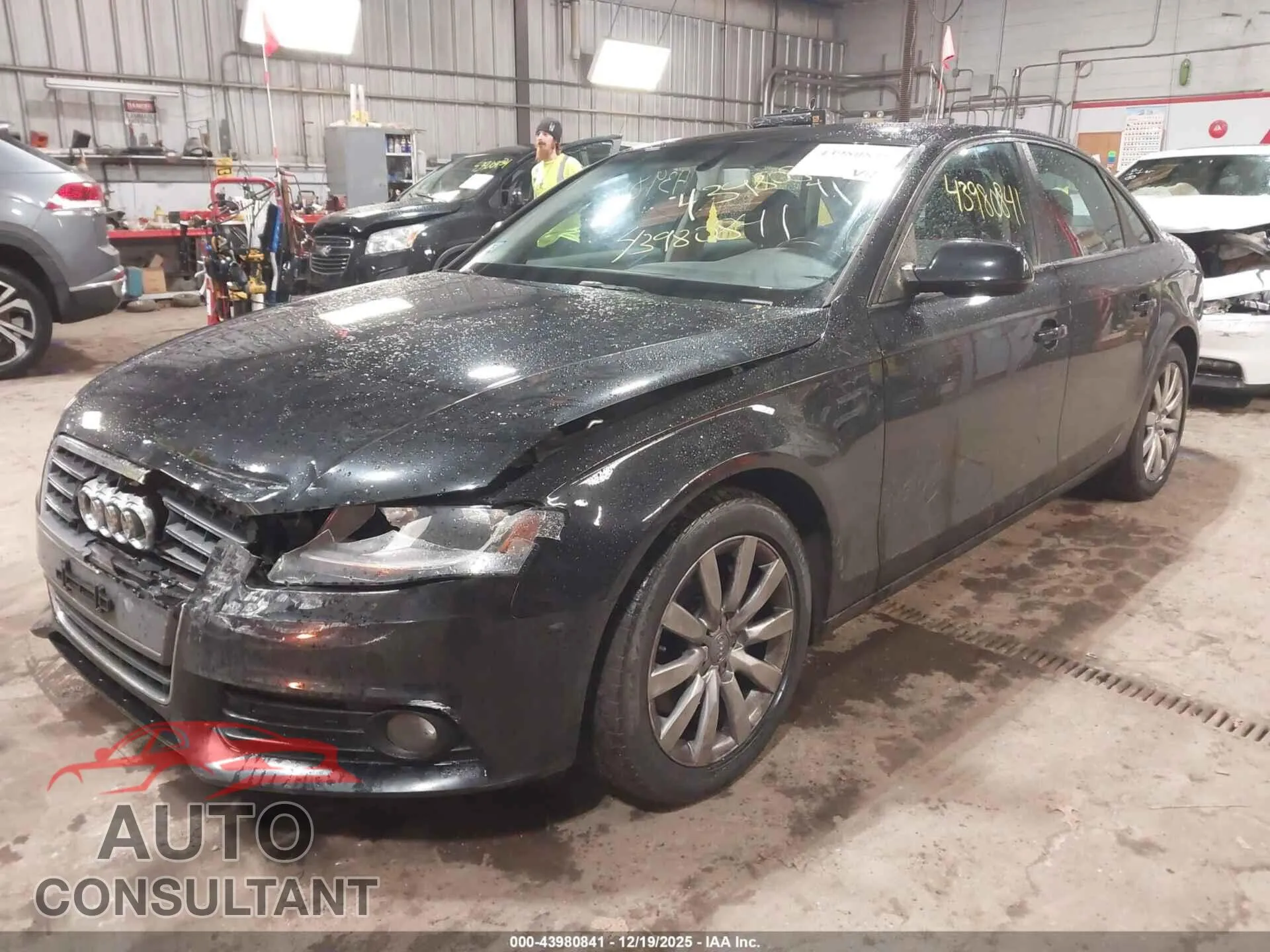 2012 AUDI A4 Damaged VIN WAUAFAFL2CA118444 – rear exterior