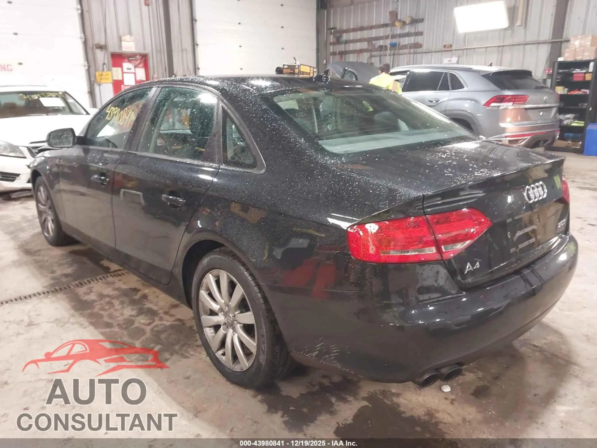 2012 AUDI A4 Damaged VIN WAUAFAFL2CA118444 – side profile