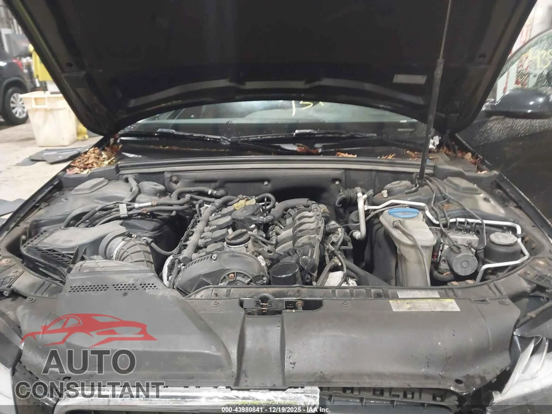 2012 AUDI A4 Damaged VIN WAUAFAFL2CA118444 – odometer reading