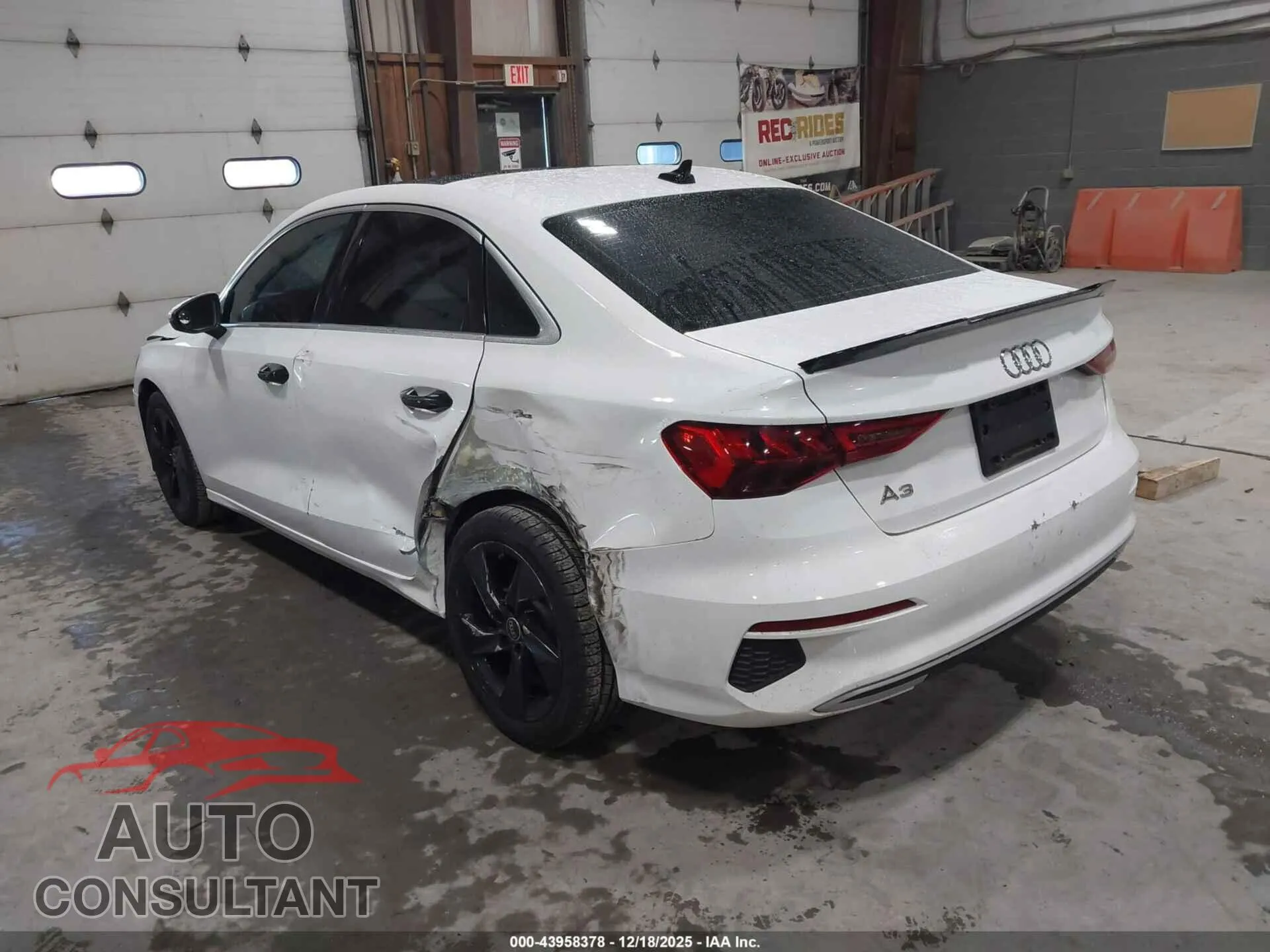 2022 AUDI A3 Damaged VIN WAUAUDGY2NA033558 – side profile