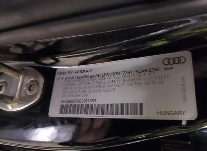 2016 AUDI A3 Used VIN WAUB8GFF0G1081380 – engine bay
