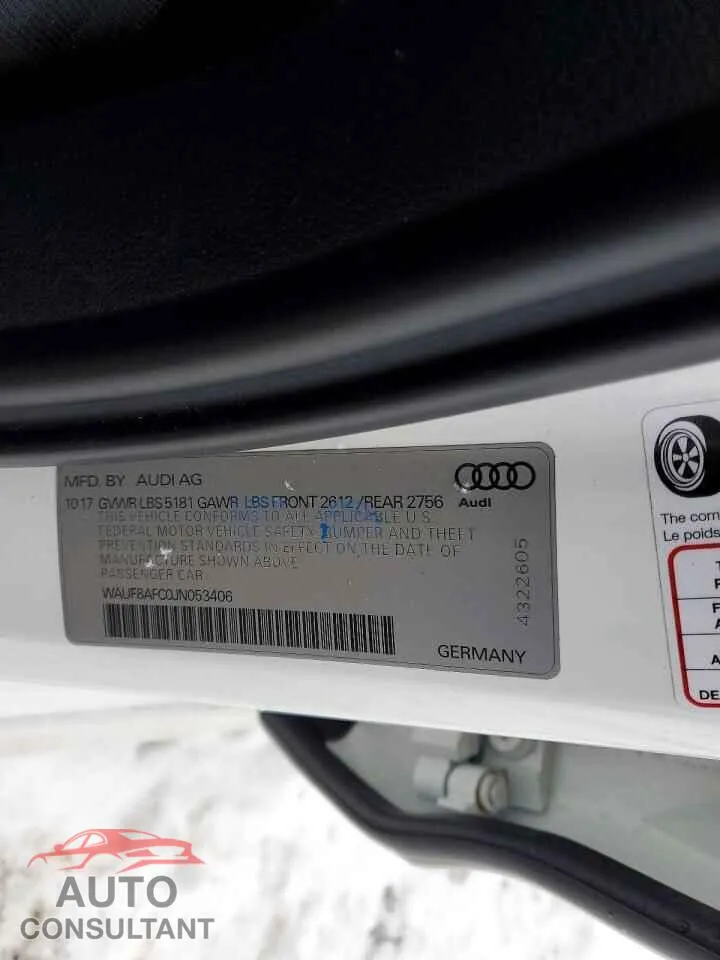 2018 AUDI A6 Damaged VIN WAUF8AFC0JN053406 – photo 12 2018 AUDI A6 Damaged VIN WAUF8AFC0JN053406 – photo 12