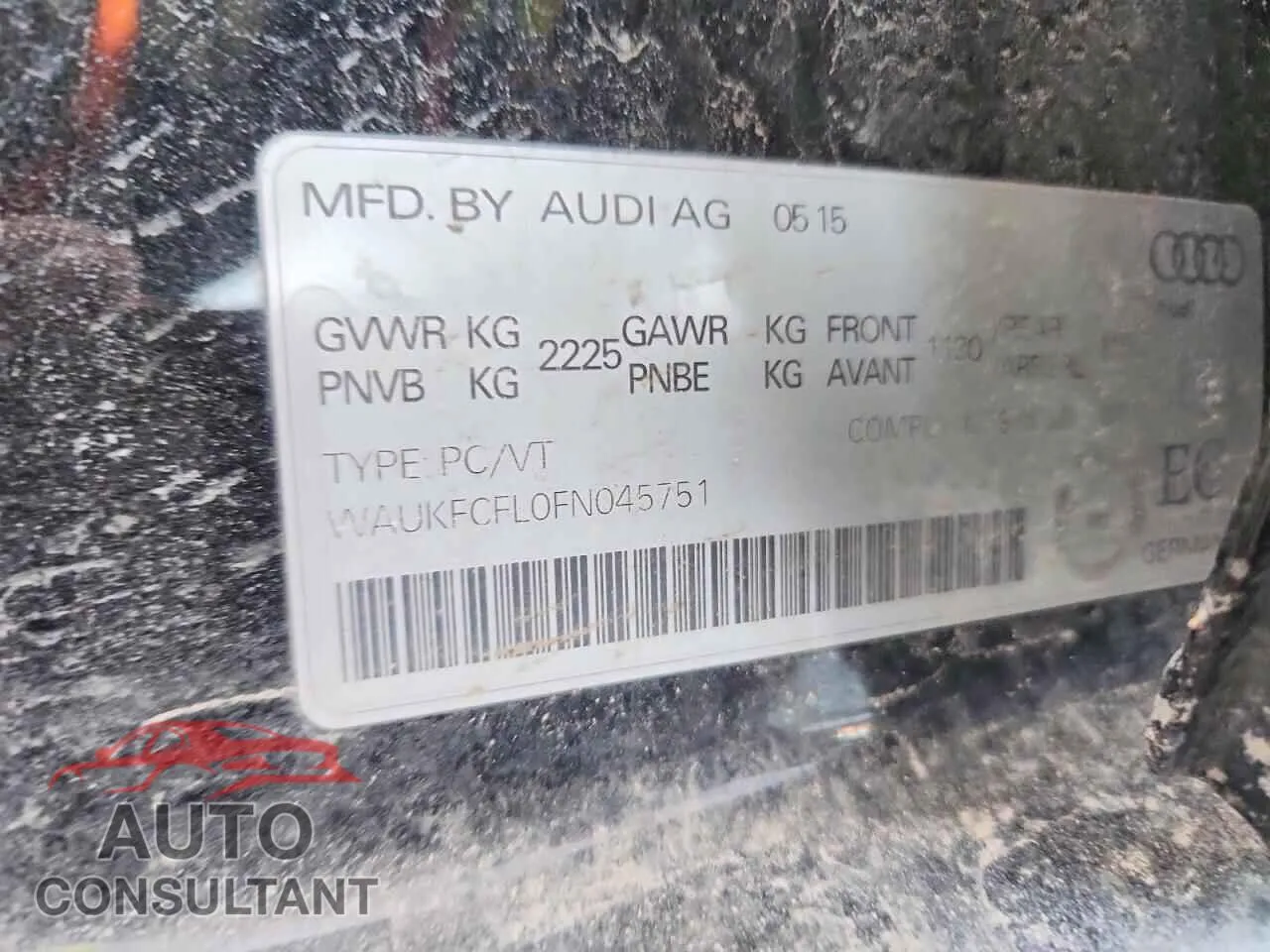 2015 AUDI A4 Damaged VIN WAUKFCFL0FN045751 – photo 13 2015 AUDI A4 Damaged VIN WAUKFCFL0FN045751 – photo 13