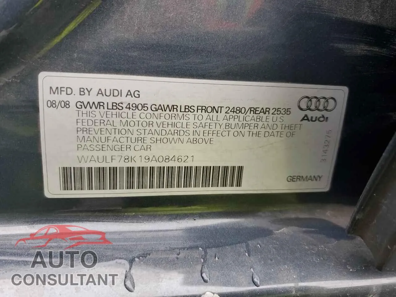 2009 AUDI A4 Damaged VIN WAULF78K19A084621 – photo 13