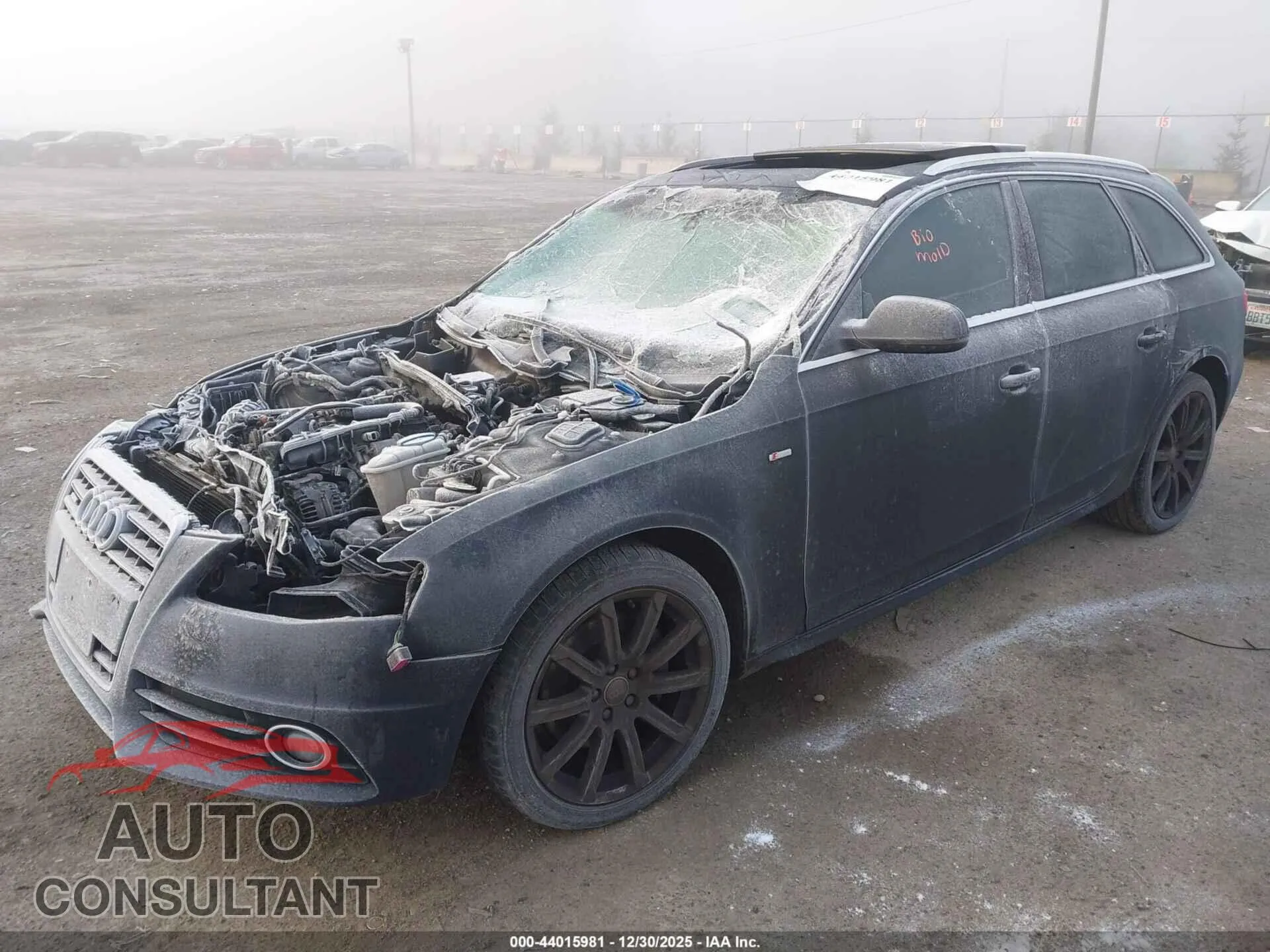 2012 AUDI A4 Damaged VIN WAUWFAFLXCA112896 – rear exterior