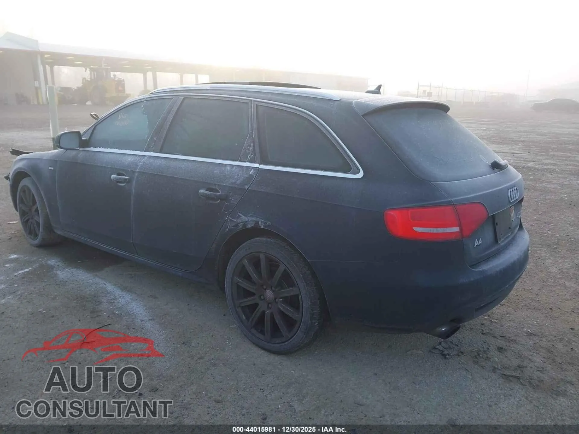 2012 AUDI A4 Damaged VIN WAUWFAFLXCA112896 – side profile