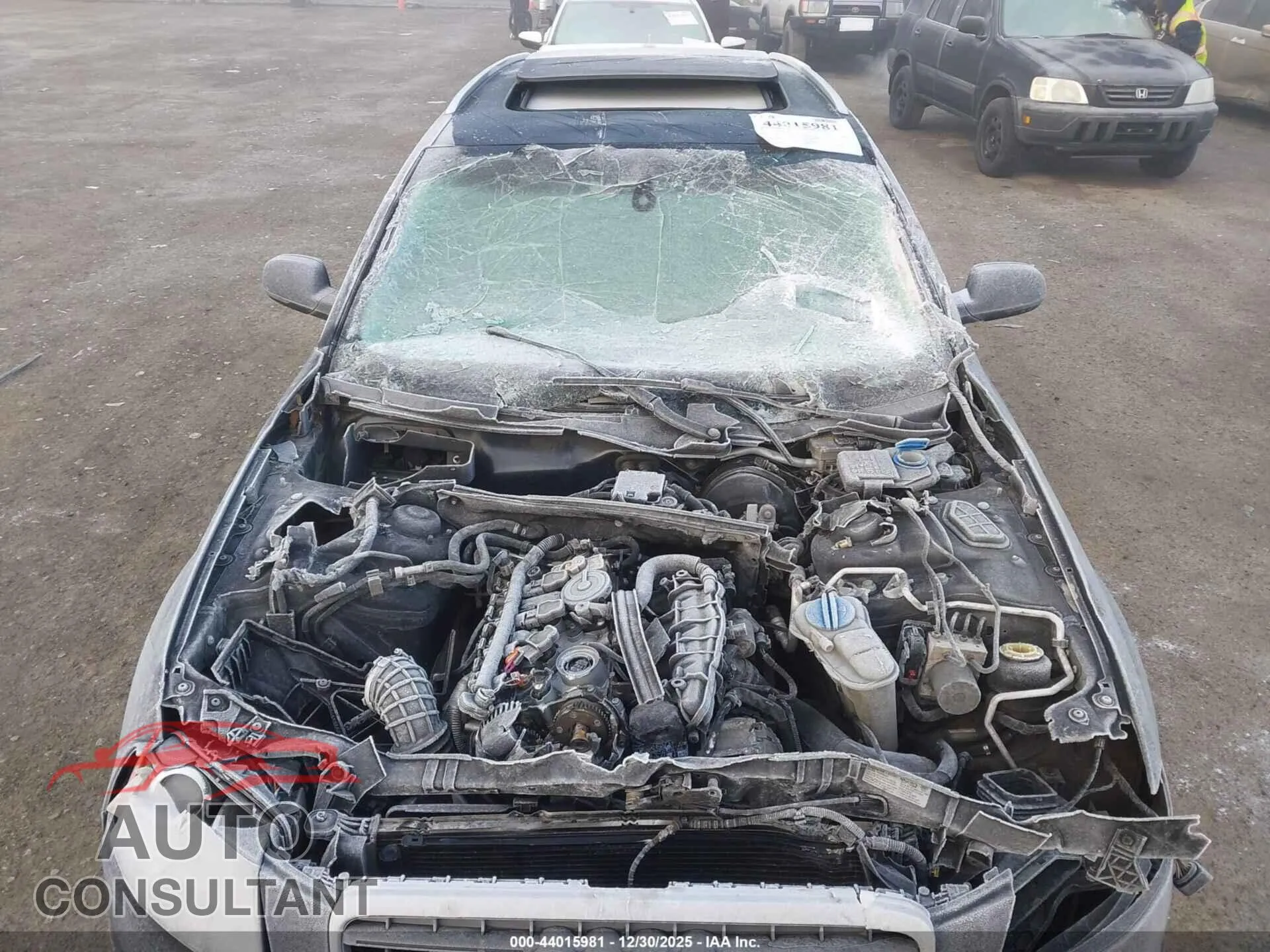 2012 AUDI A4 Damaged VIN WAUWFAFLXCA112896 – engine bay