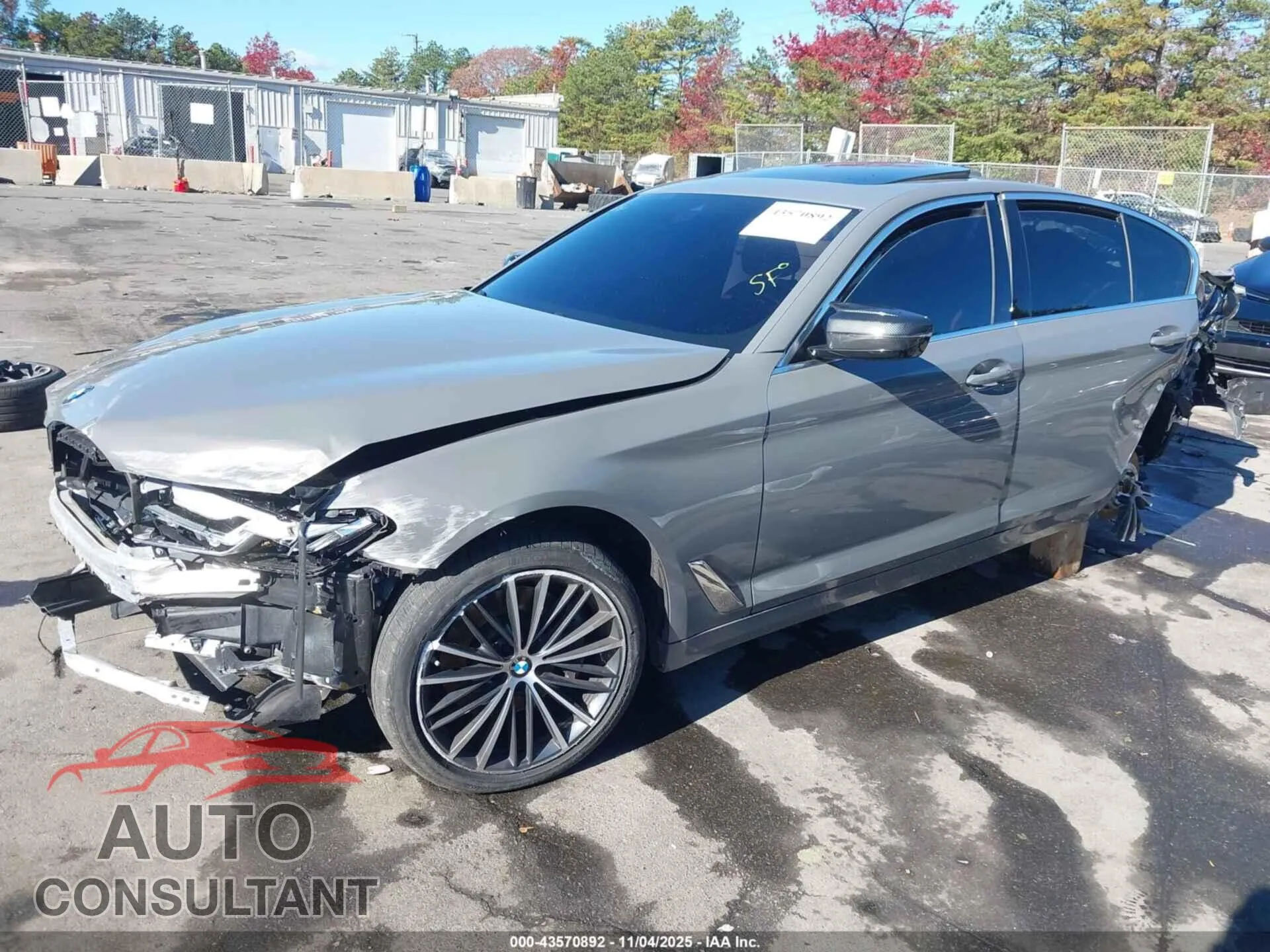 2021 BMW 530I Damaged VIN WBA13BJ00MWX15818 – rear exterior
