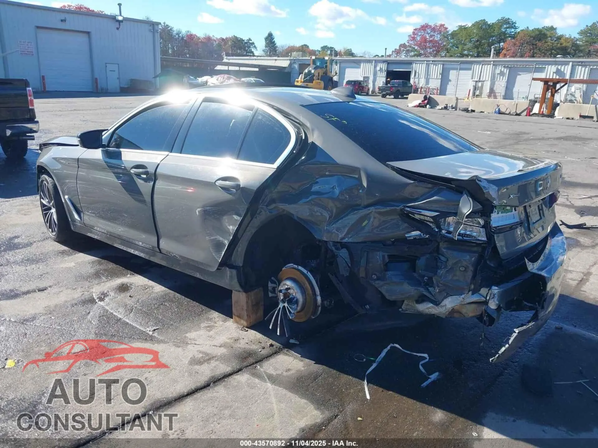 2021 BMW 530I Damaged VIN WBA13BJ00MWX15818 – side profile