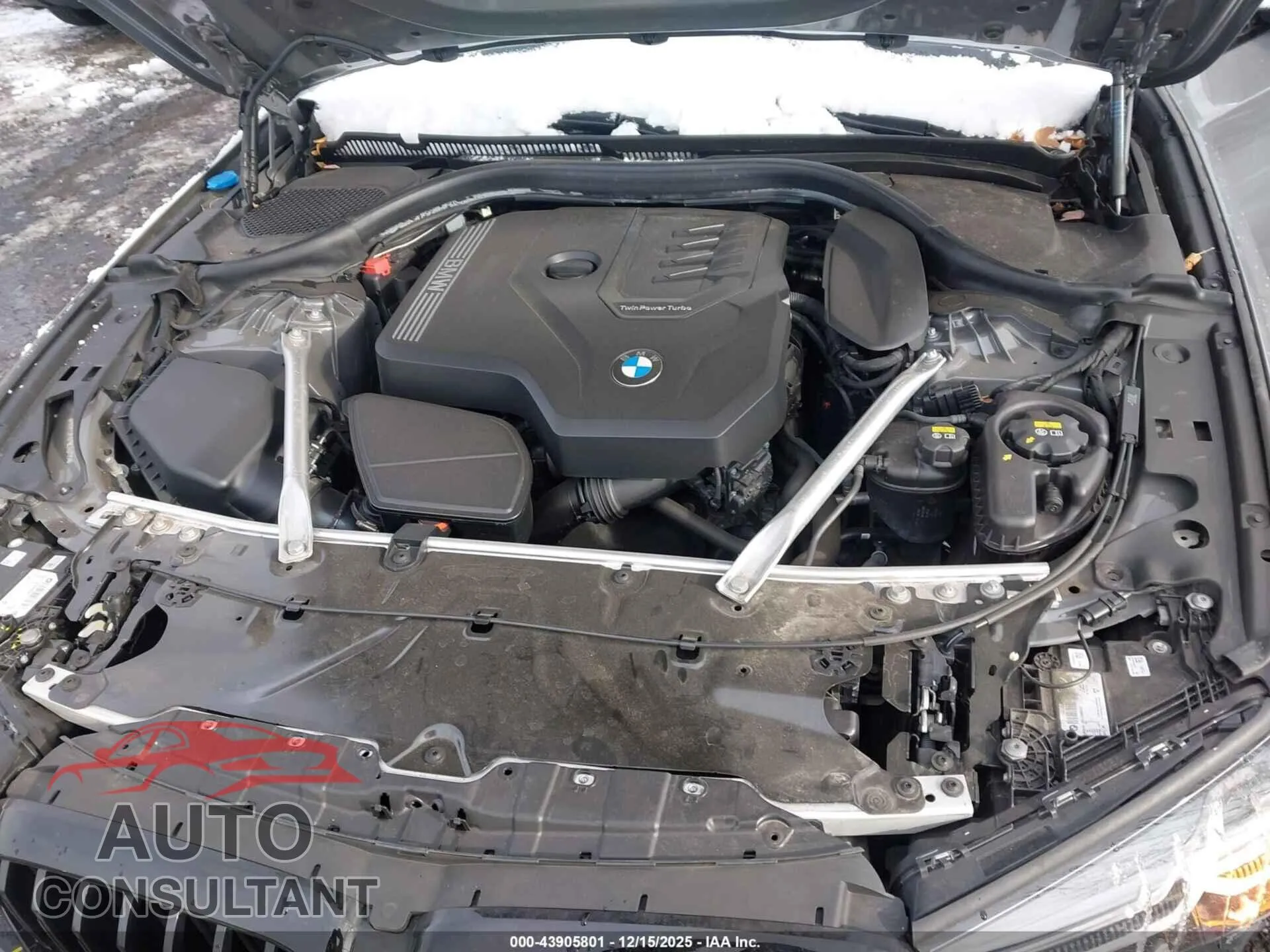 2022 BMW 530 Damaged VIN WBA13BJ07NCJ40720 – odometer reading
