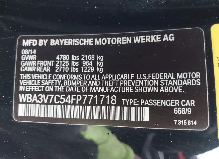 2015 BMW 428i Damaged VIN WBA3V7C54FP771718 – photo 16 2015 BMW 428i Damaged VIN WBA3V7C54FP771718 – photo 16