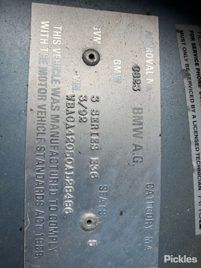 1992 BMW 3 Series Damaged VIN WBACA42050AL28486 – odometer reading