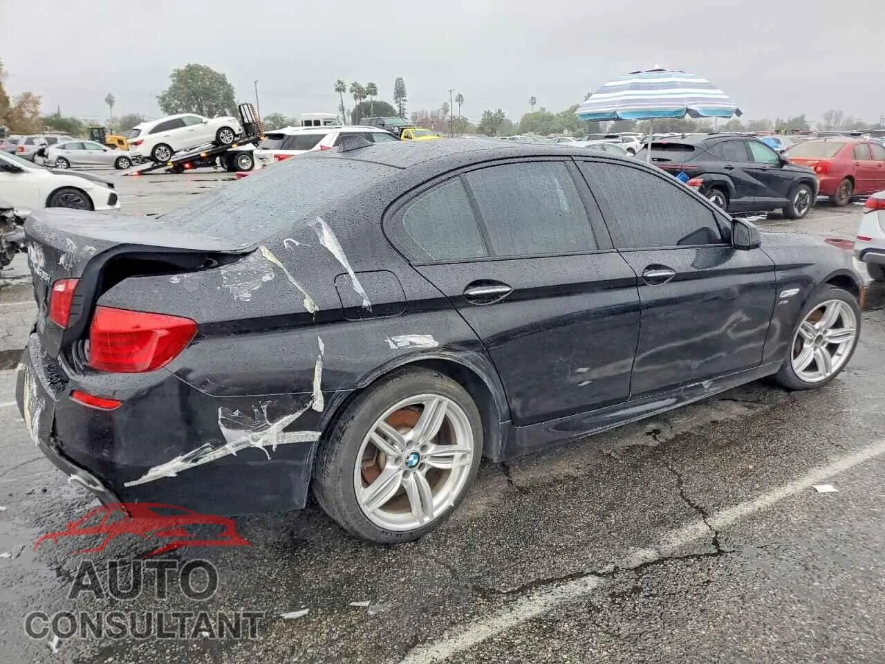 2011 BMW 5 SERIES Damaged VIN WBAFU7C53BDU53892 – side profile