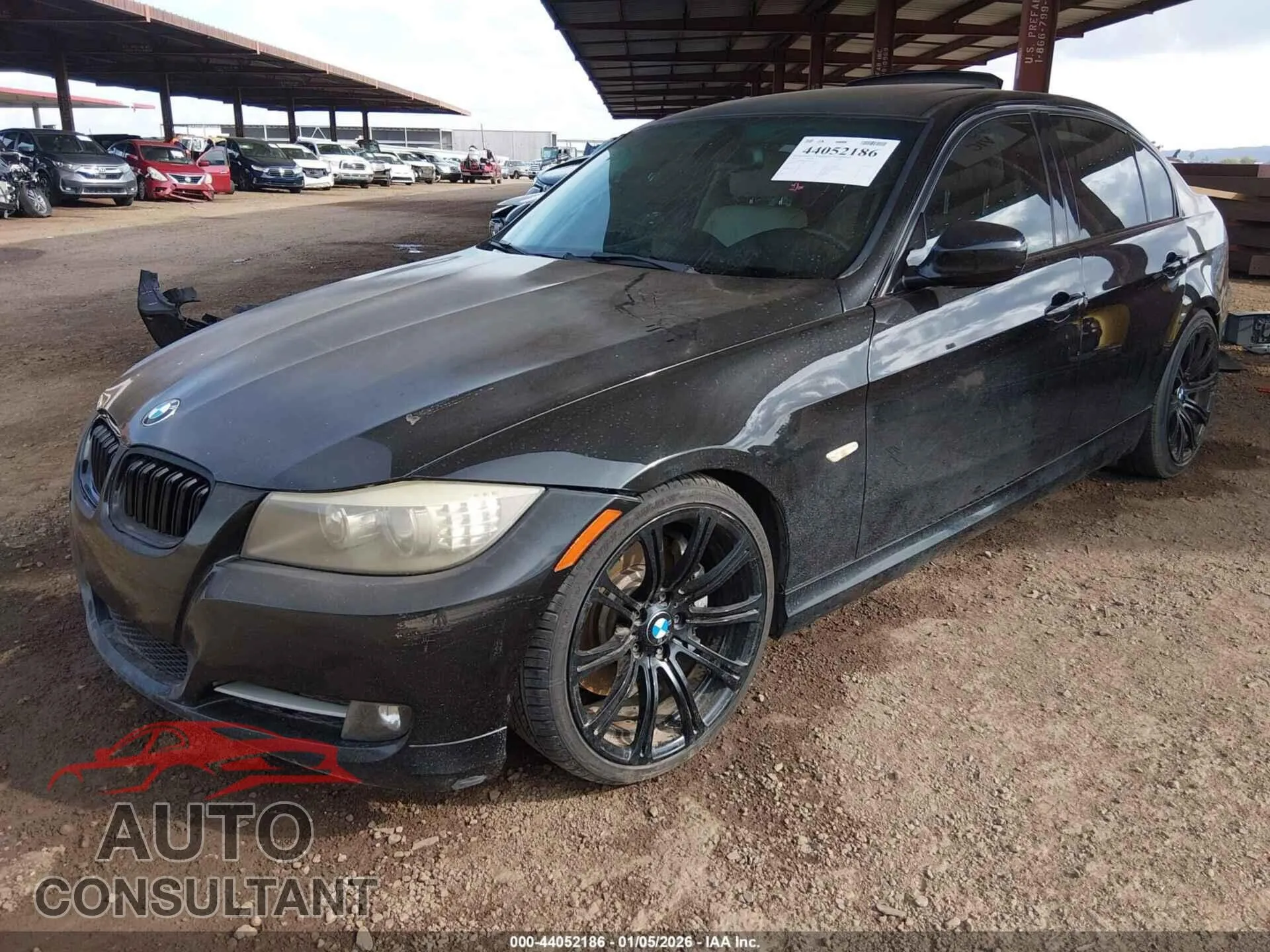 2011 BMW 335I Damaged VIN WBAPM5C56BE577335 – rear exterior