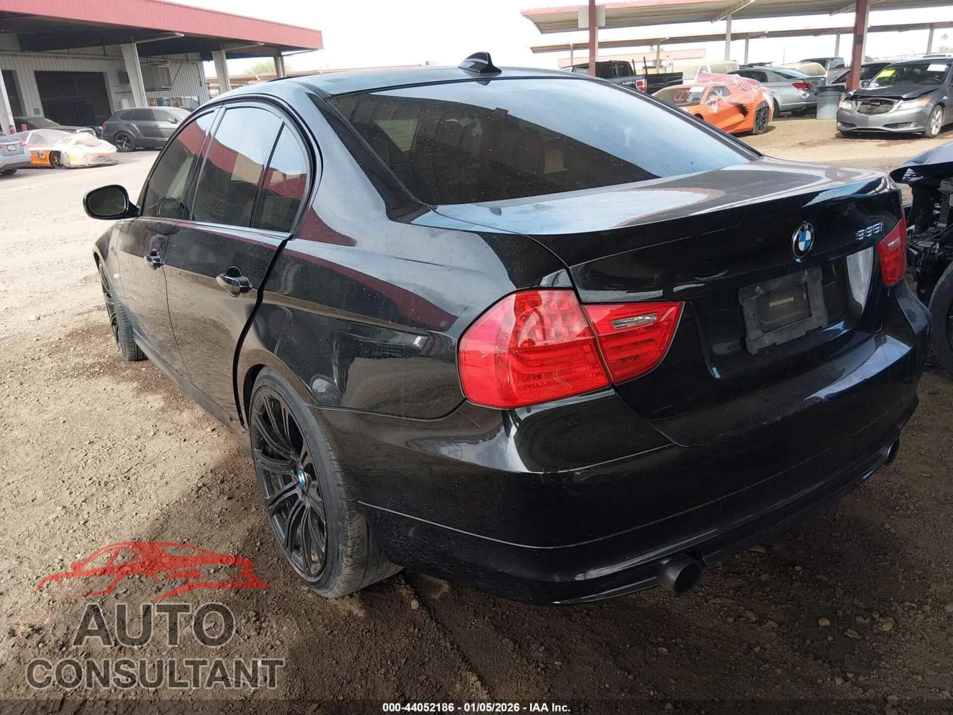 2011 BMW 335I Damaged VIN WBAPM5C56BE577335 – side profile