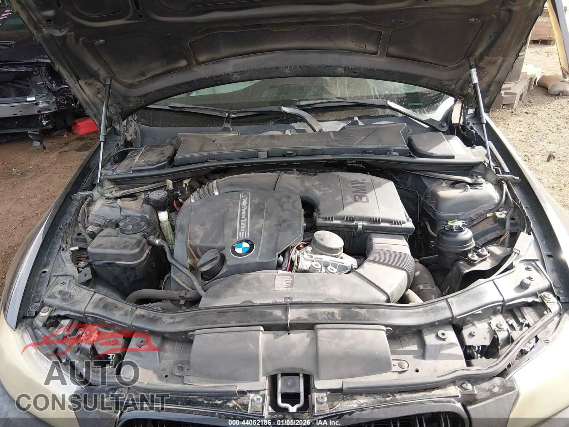 2011 BMW 335I Damaged VIN WBAPM5C56BE577335 – odometer reading
