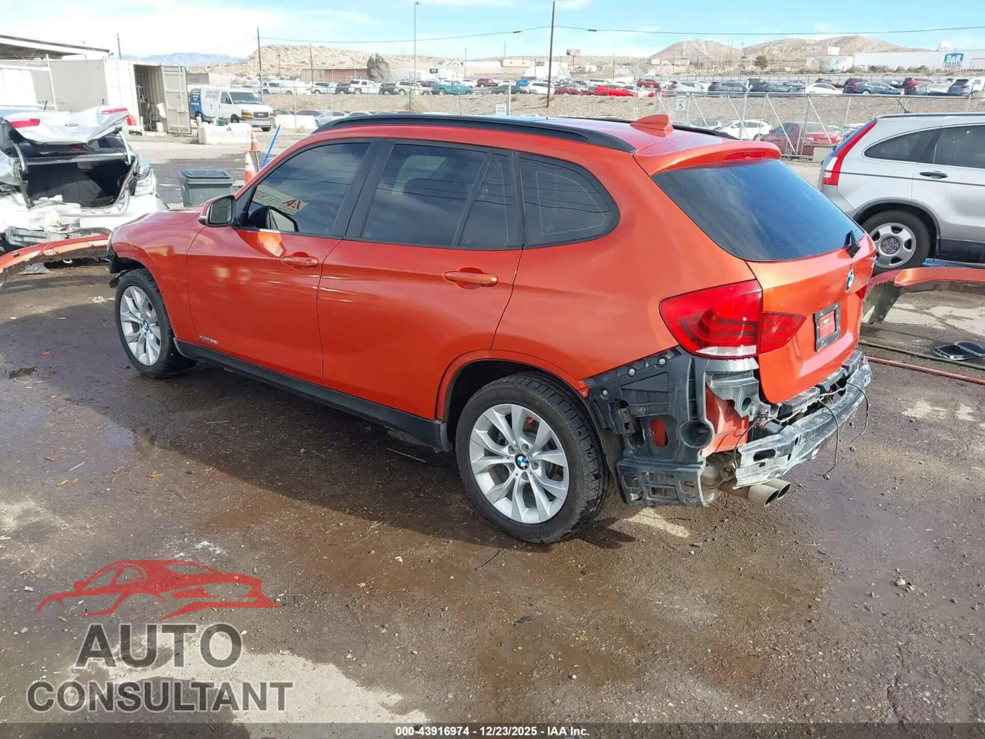 2014 BMW X1 Damaged VIN WBAVL1C52EVY15088 – side profile
