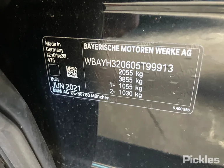 2021 BMW X2 Used VIN WBAYH320605T99913 – interior seats