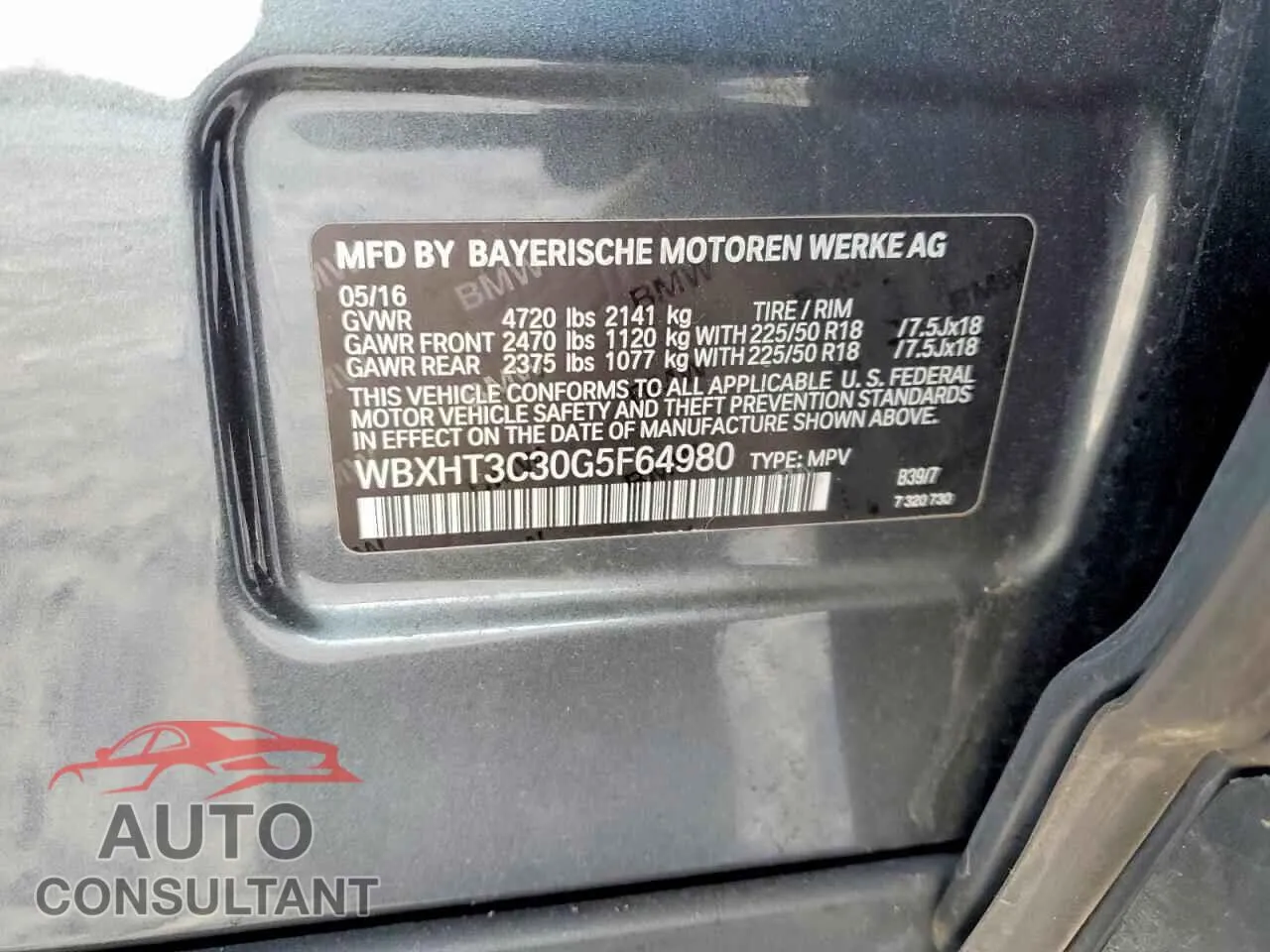 2016 BMW X1 Damaged VIN WBXHT3C30G5F64980 – photo 13 2016 BMW X1 Damaged VIN WBXHT3C30G5F64980 – photo 13