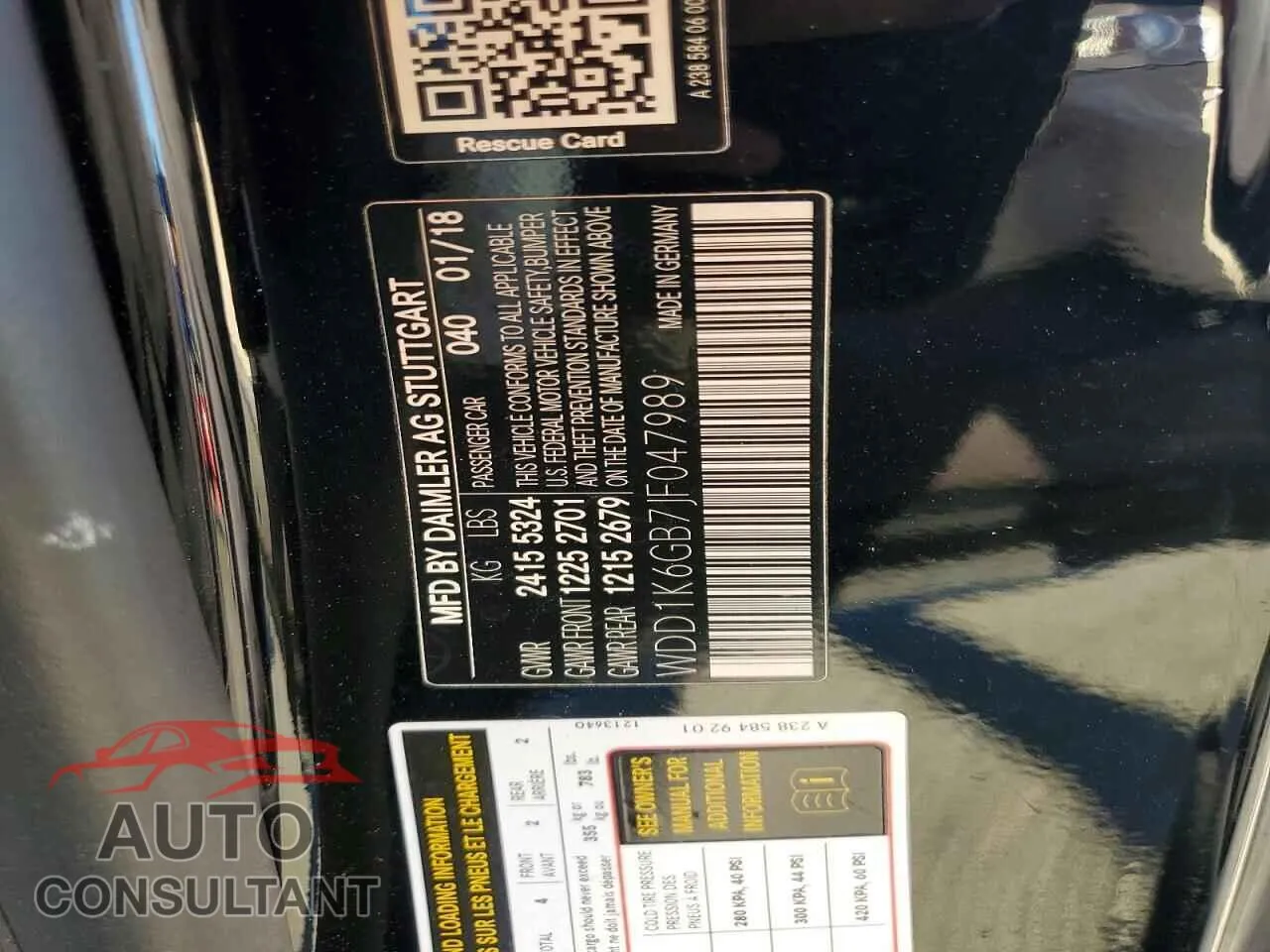 2018 MERCEDES-BENZ E-CLASS Damaged VIN WDD1K6GB7JF047989 – photo 13