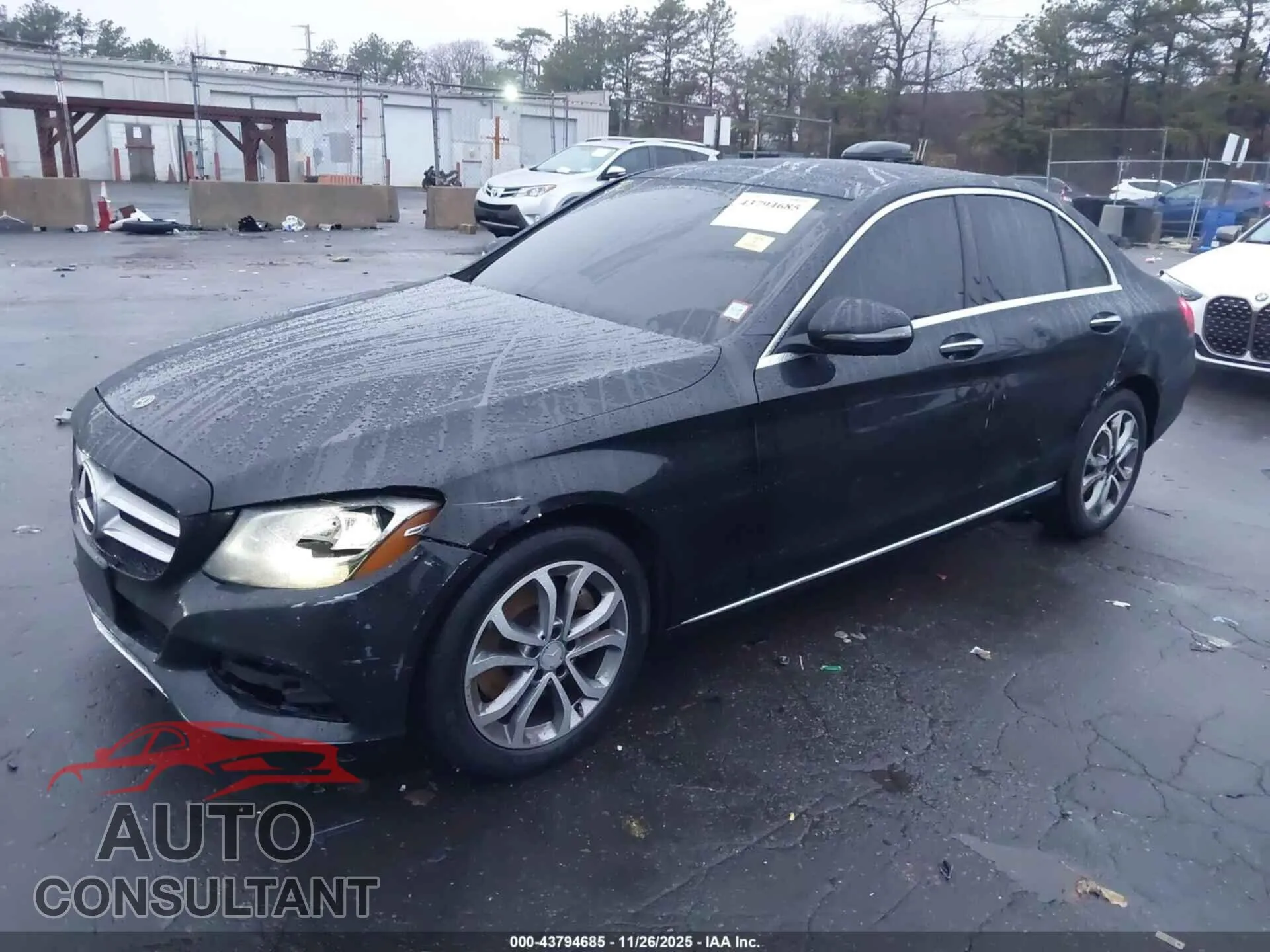 2018 MERCEDES-BENZ C 300 Damaged VIN WDDWF4KB9JR356254 – rear exterior