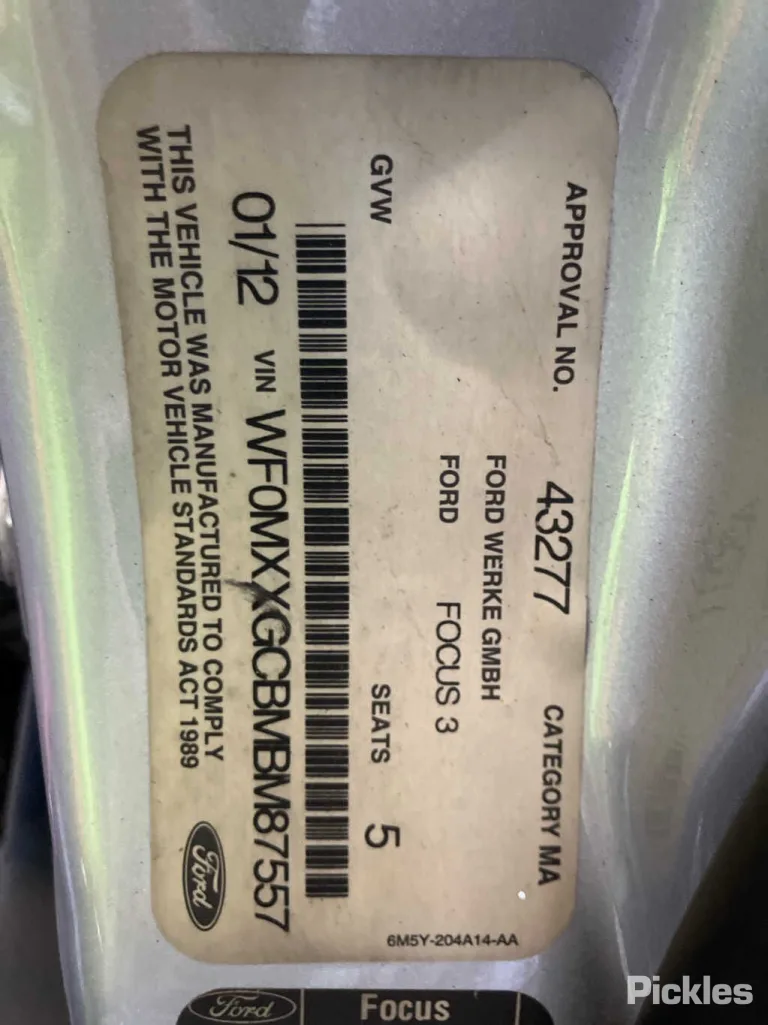 2012 Ford Focus Damaged VIN WF0MXXGCBMBM87557 – photo 17 2012 Ford Focus Damaged VIN WF0MXXGCBMBM87557 – photo 17